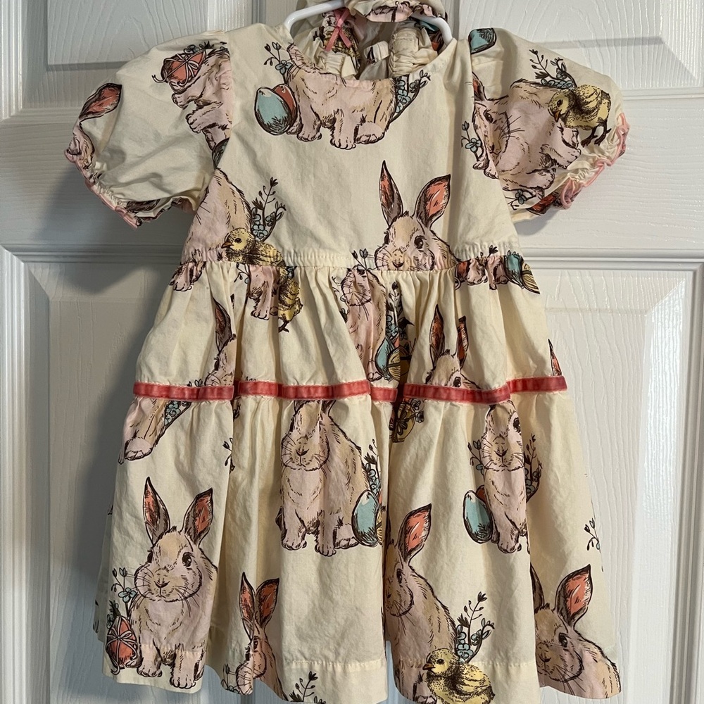 Pink Chicken Easter Dress 6/12 Months